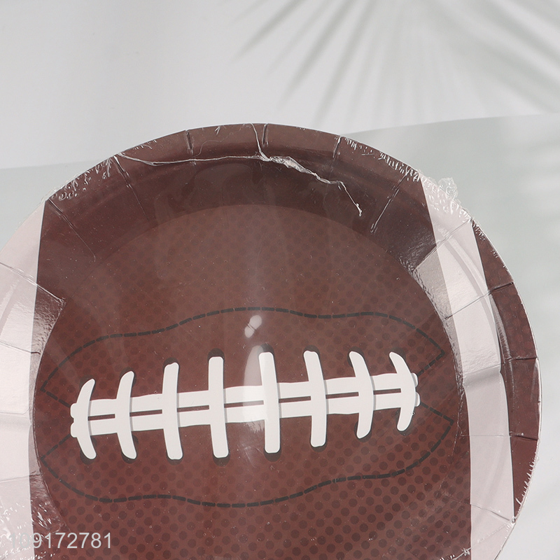 Hot Selling 10 Pieces Football Paper Plates Disposable Paper Plates Party Plates