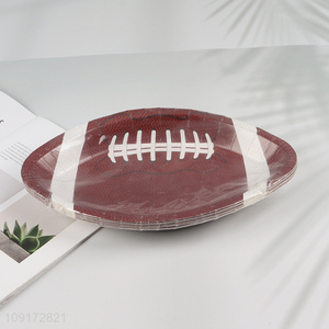 Factory Price 10 Pieces Football Paper Plates Disposable Paper Plates Party Supplies