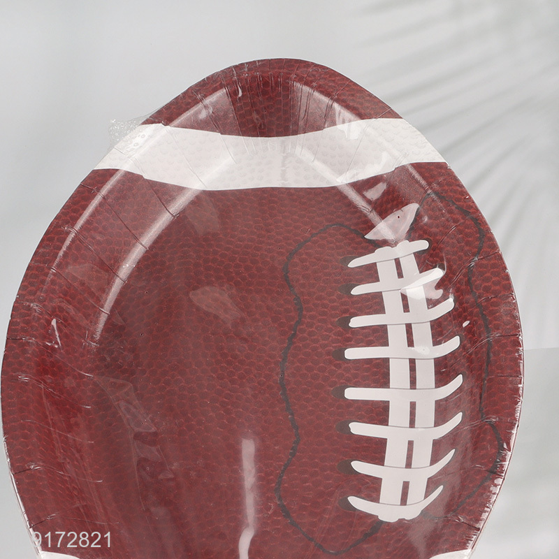 Factory Price 10 Pieces Football Paper Plates Disposable Paper Plates Party Supplies