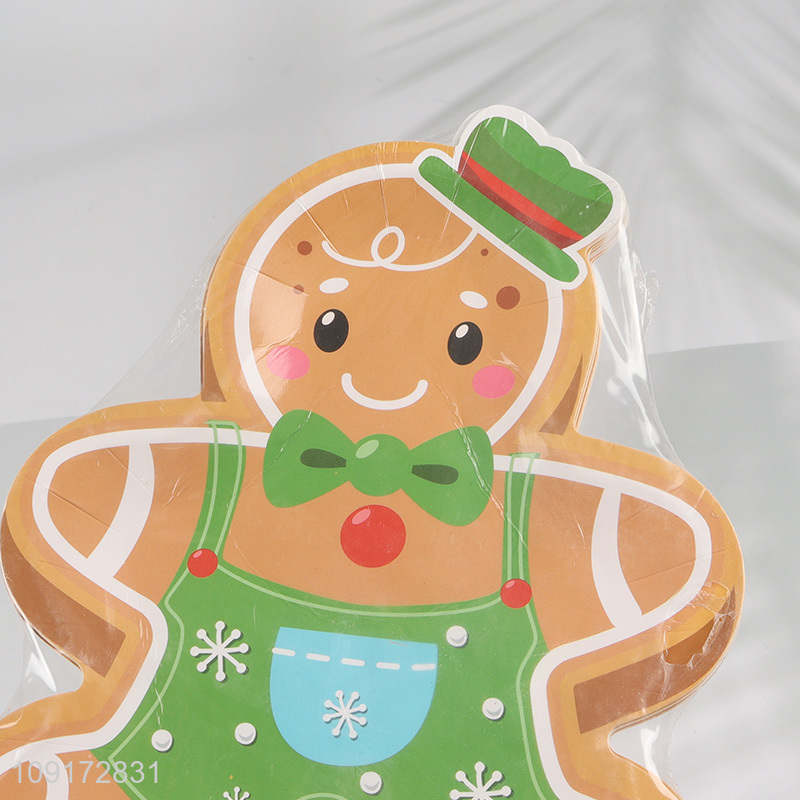 China Imports 30 Pieces Christmas Gingerman Paper Plates Disposable Christmas Plates
