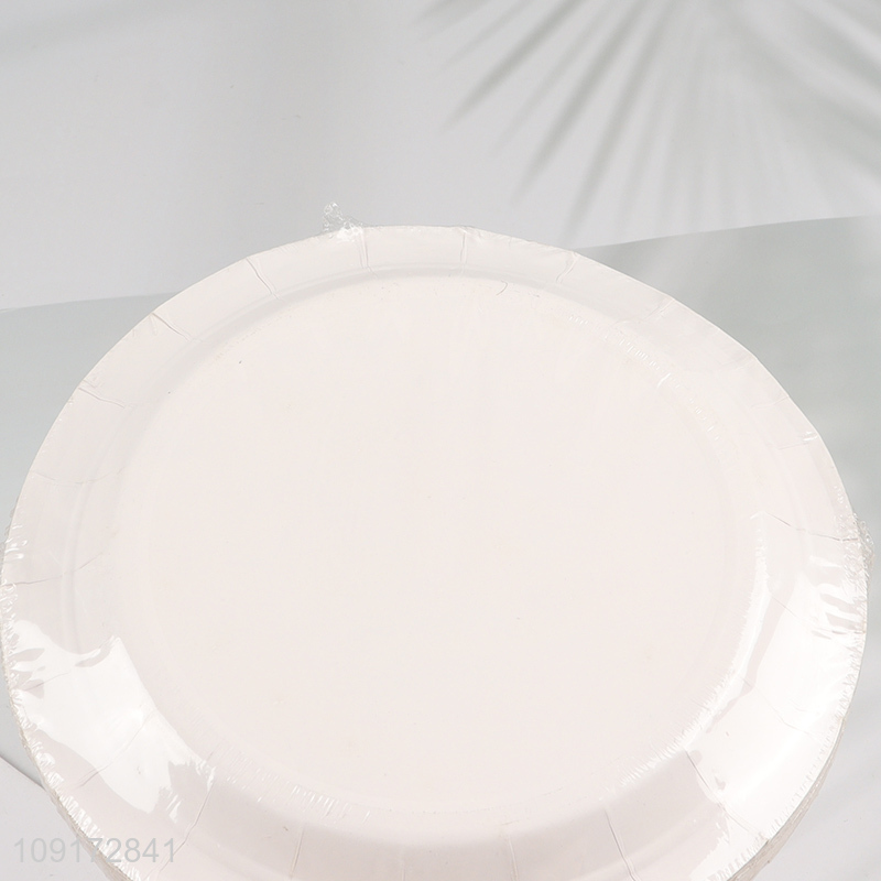 Factory Supply 20 Pieces Christmas Paper Plates Disposable Paper Desserts Plates