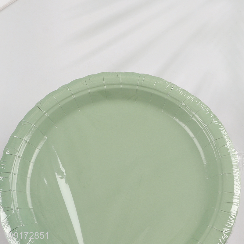 Online Wholesale 20 Pieces Disposable Scalloped Paper Plates Party Paper Plates