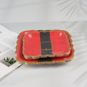 New Arrival 20 Pieces Christmas Paper Plates Disposable Paper Plates Cake Plates
