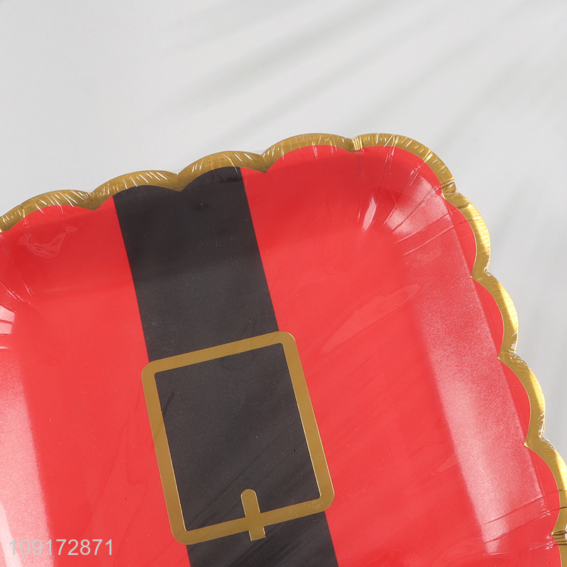 New Arrival 20 Pieces Christmas Paper Plates Disposable Paper Plates Cake Plates