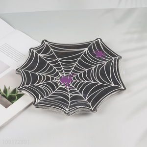 New Product 10 Pieces Halloween Spider Web Paper Plates Disposable Paper Plates