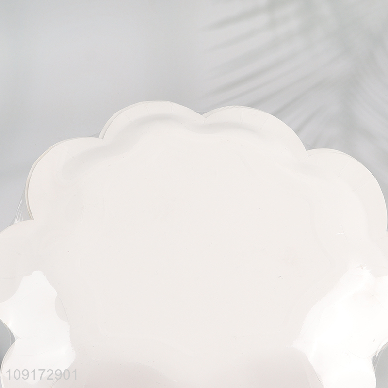 New Product 10 Pieces Seashell Paper Plates Disposable Plates Dinner Plates