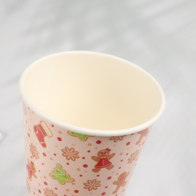 Hot Selling Disposable Christmas Paper Cups Disposable Holiday Paper Cups