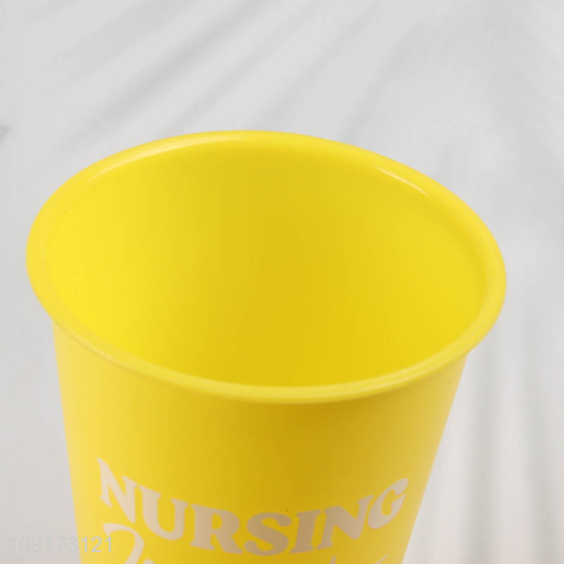 Factory Price Disposable Plastic Cup Plastic Tumbler With Lid & Straw