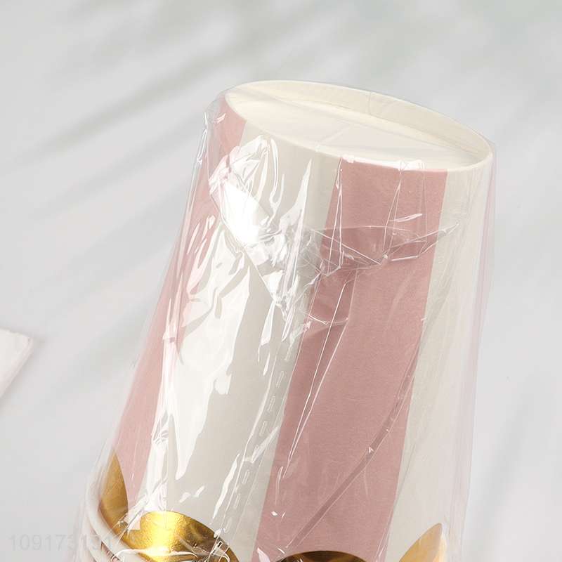 New Product 15 Pieces Disposable Paper Cups Hot Cold Beverages Cups