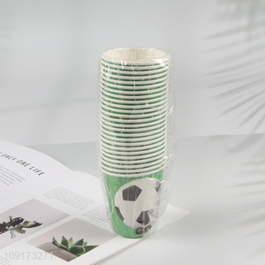 Wholesale 25 Pieces Footabll Paper <em>Cups</em> <em>Disposable</em> Football Birthday Party <em>Cups</em>