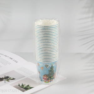 Good Quality 24 Pieces Christmas Paper <em>Cups</em> <em>Disposable</em> Paper Coffee <em>Cups</em>