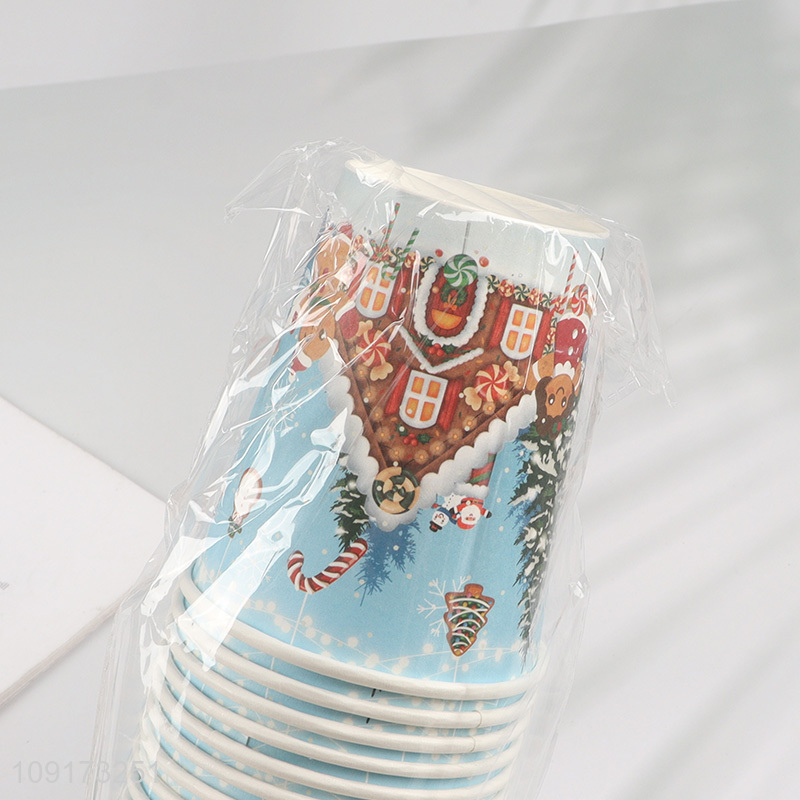 Good Quality 24 Pieces Christmas Paper Cups Disposable Paper Coffee Cups