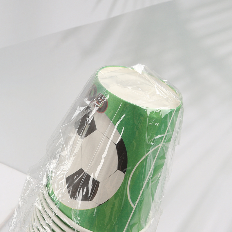 Wholesale 25 Pieces Footabll Paper Cups Disposable Football Birthday Party Cups