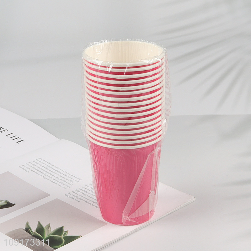China Imports 16 Pieces Disposable Paper Cups Colorful Paper Party Cups