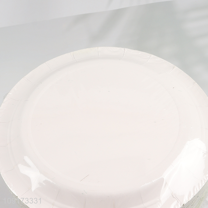 Factory Price 50 Pieces Disposable Greenery Paper Plates Paper Party Plates