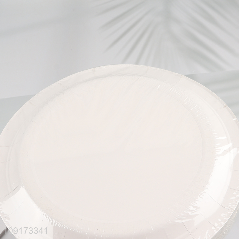 China Imports 50 Pieces Disposable Greenery Paper Plates Paper Desserts Plates