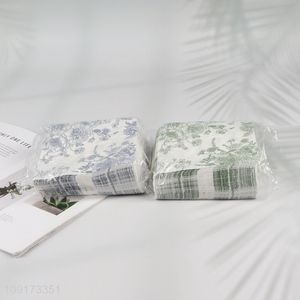 Wholesale 100 Pieces Disposable Greenery Paper Napkins Cocktail Napkins Party Supplies