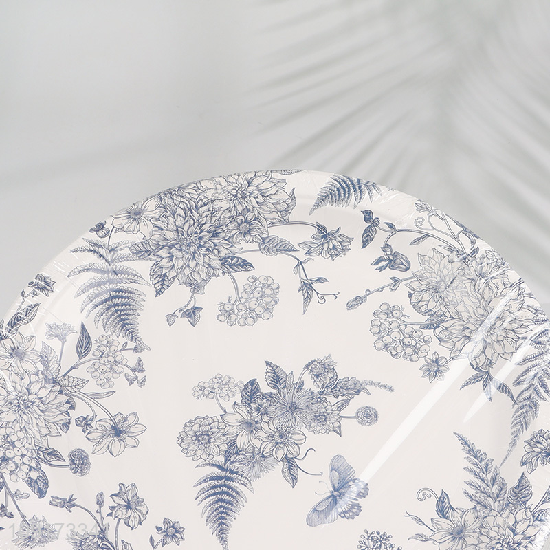 China Imports 50 Pieces Disposable Greenery Paper Plates Paper Desserts Plates