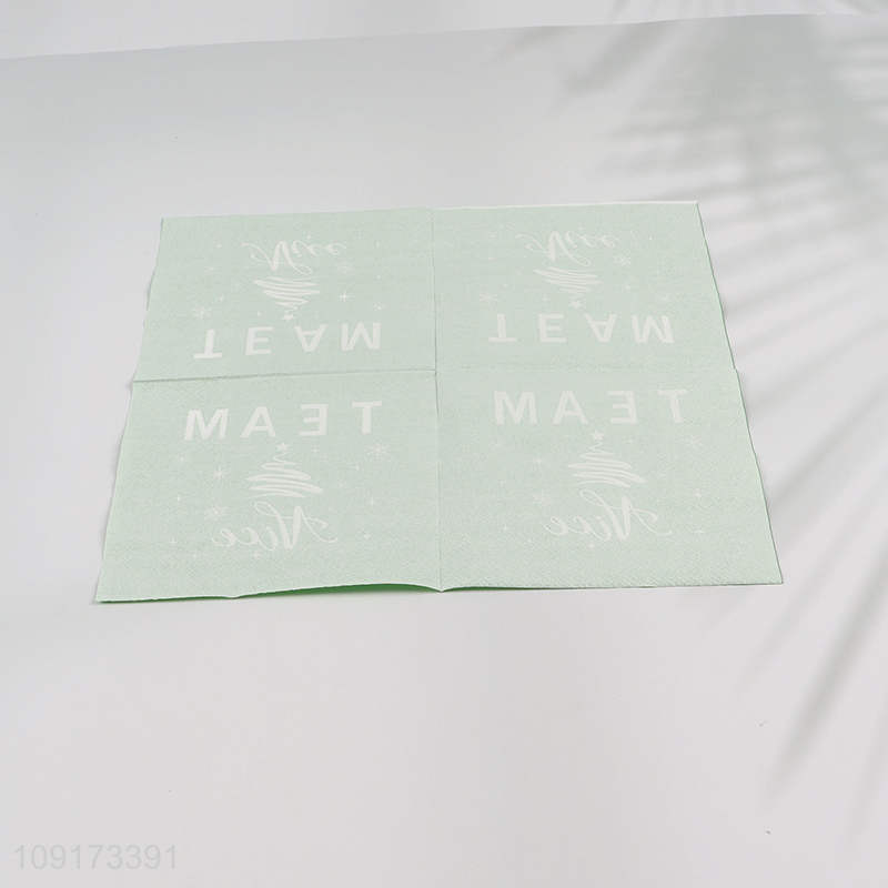 Hot Selling 50 Pieces Christmas Napkins Disposable Paper Napkins Cocktail Napkins