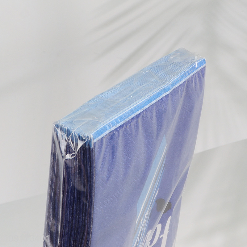 New Product 25 Pieces Happy Father's Day Paper Napkins Disposable Luncheon Napkins