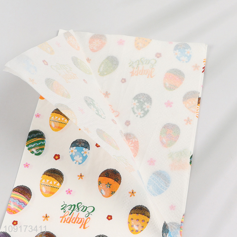 High Quality 50 Pieces Happy Easter Napkins Guest Napkins Disposable Cocktail Napkins