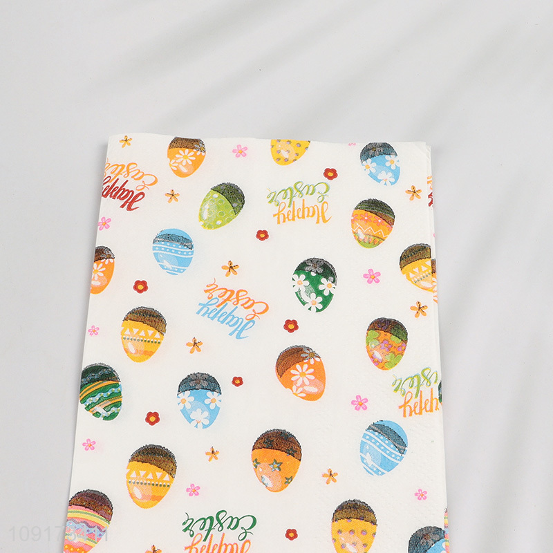 High Quality 50 Pieces Happy Easter Napkins Guest Napkins Disposable Cocktail Napkins