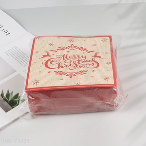 China Imports 100 Pieces Christmas Cocktail Napkins Disposable Paper Guest Napkins