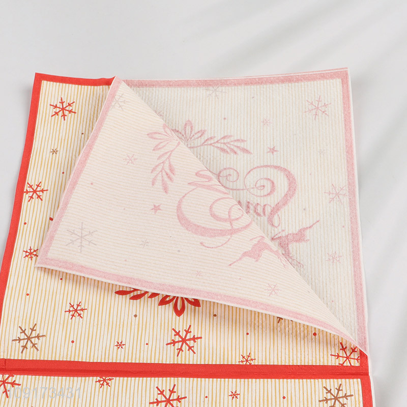 China Imports 100 Pieces Christmas Cocktail Napkins Disposable Paper Guest Napkins