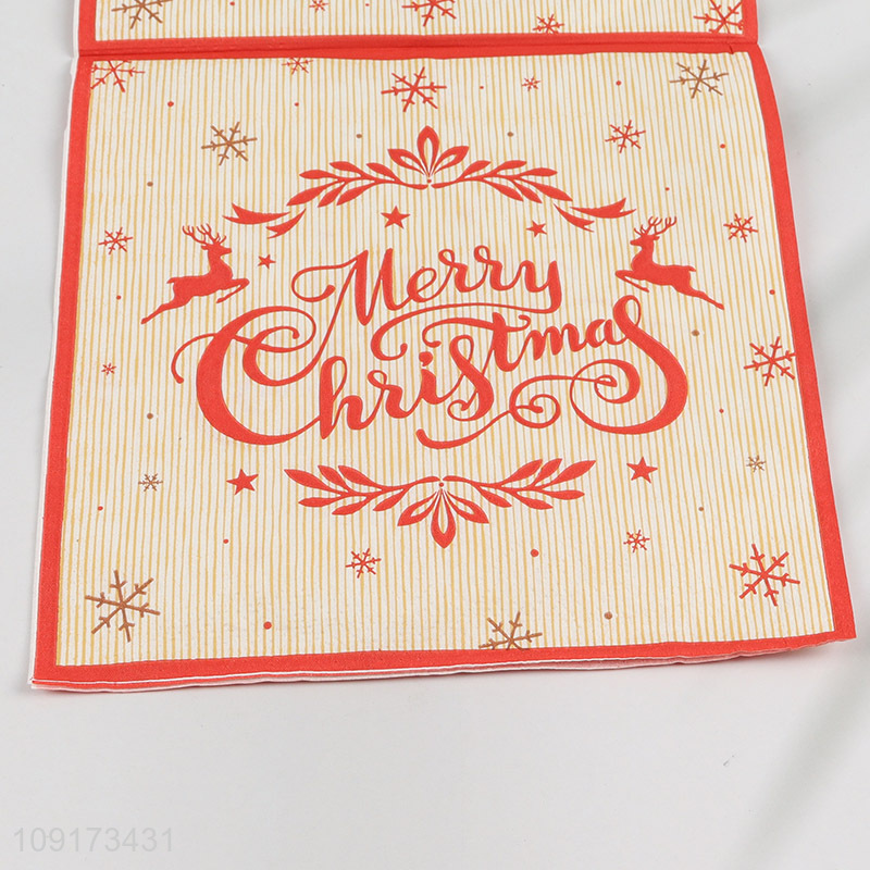 China Imports 100 Pieces Christmas Cocktail Napkins Disposable Paper Guest Napkins