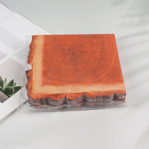 Online Wholesale 24 Pieces Wood Grain Slice Napkins Disposable Farmhouse Paper Napkins