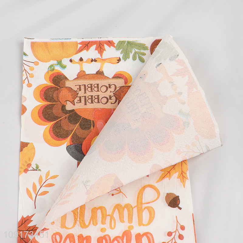 Good Quality 50 Pieces Thanksgiving Napkins Disposable Paper Napkins Party Decorations