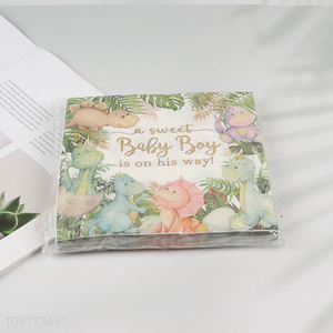 New Product 20 Pieces Dinosaur Baby Shower Paper Napkins Disposable Paper Napkins