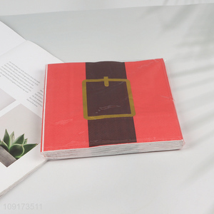 Factory Price 20 Pieces Christmas Napkins Disposable Dinner Napkins for Christmas Party