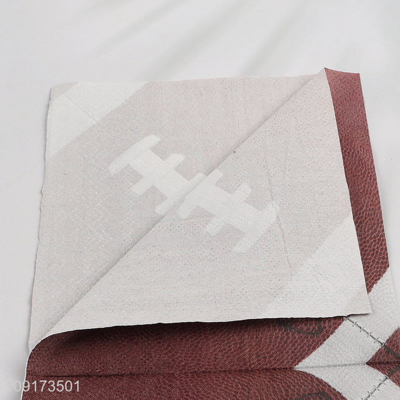 High Quality 20 Pieces Football Paper Napkins Disposable Football Party Paper Napkins