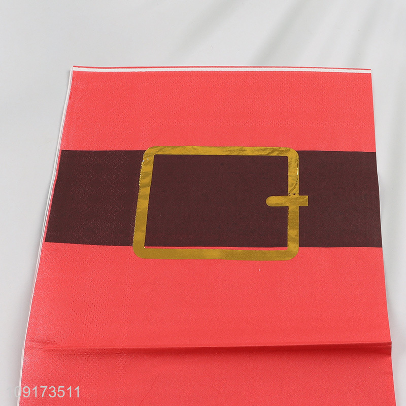 Factory Price 20 Pieces Christmas Napkins Disposable Dinner Napkins for Christmas Party