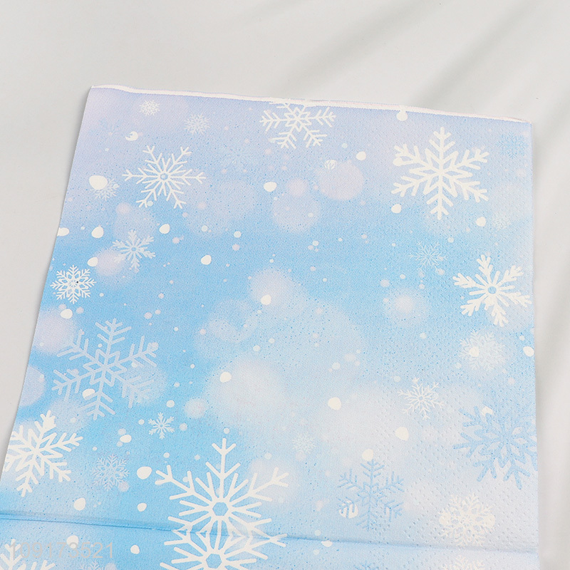 China Imports 20 Pieces Snowflake Napkins Disposable Christmas Napkins Paper Napkins