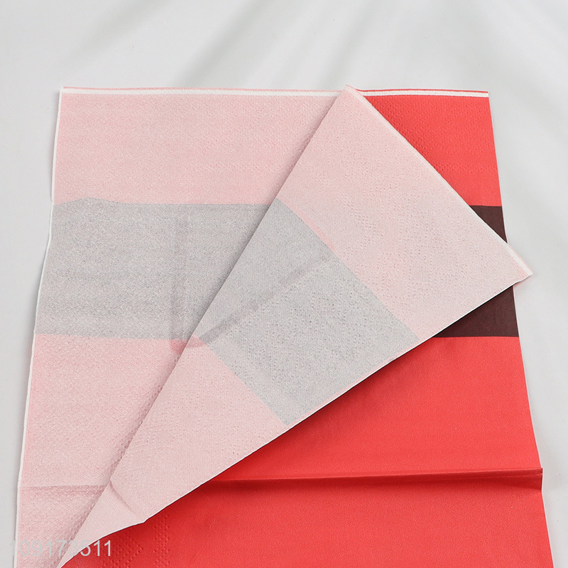 Factory Price 20 Pieces Christmas Napkins Disposable Dinner Napkins for Christmas Party