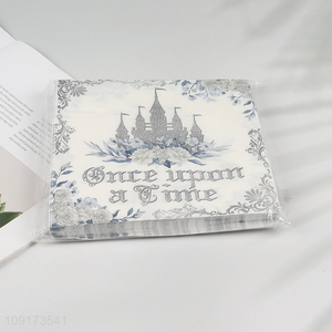 Wholesale 20 Pieces Once Upon a Time Paper Napkins Fairytale Princess Disposable Napkins