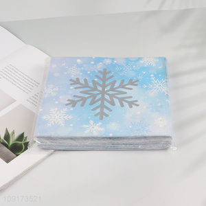 China Imports 20 Pieces Snowflake Napkins Disposable Christmas Napkins Paper Napkins