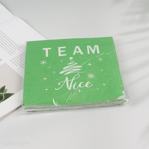 Hot Selling 20 Pieces Christmas Paper Napkins Disposable Napkins for Bathroom Guest