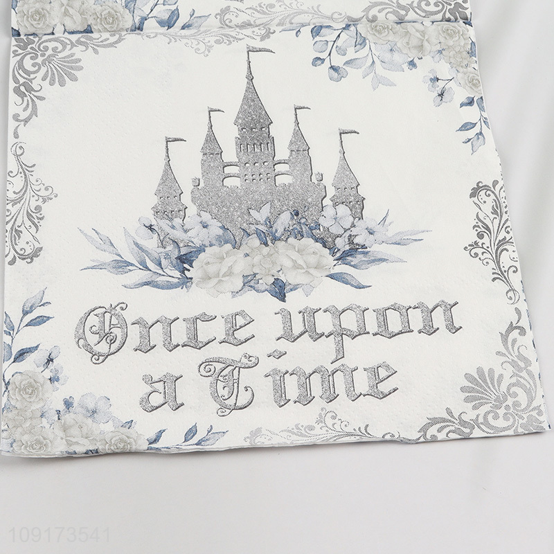 Wholesale 20 Pieces Once Upon a Time Paper Napkins Fairytale Princess Disposable Napkins