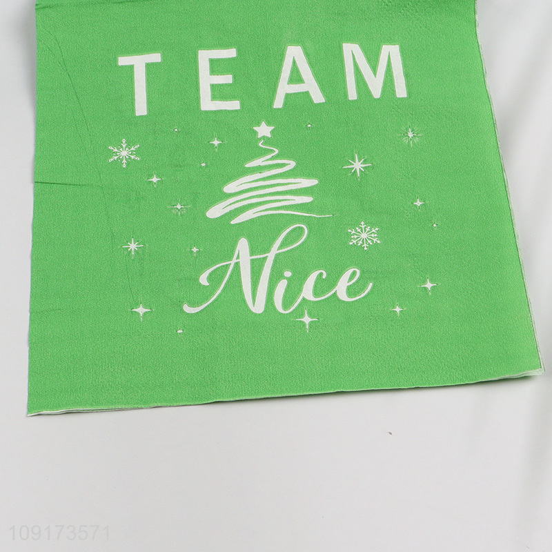 Hot Selling 20 Pieces Christmas Paper Napkins Disposable Napkins for Bathroom Guest