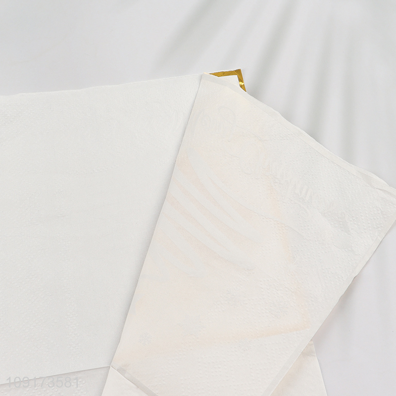 New Product 20 Pieces Christmas Napkins Disposable Cocktail Napkins Holiday Napkins