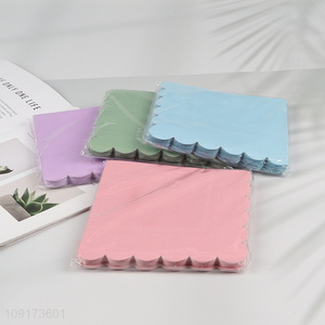 Wholesale 20 Pieces Solid Color Scalloped Cocktail Napkins Disposable Luncheon Napkins