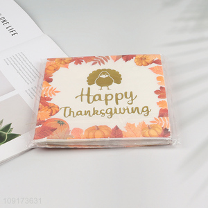 Good Quality 20 Pieces Thanksgiving Napkins Disposable Fall Leaves Paper Napkins