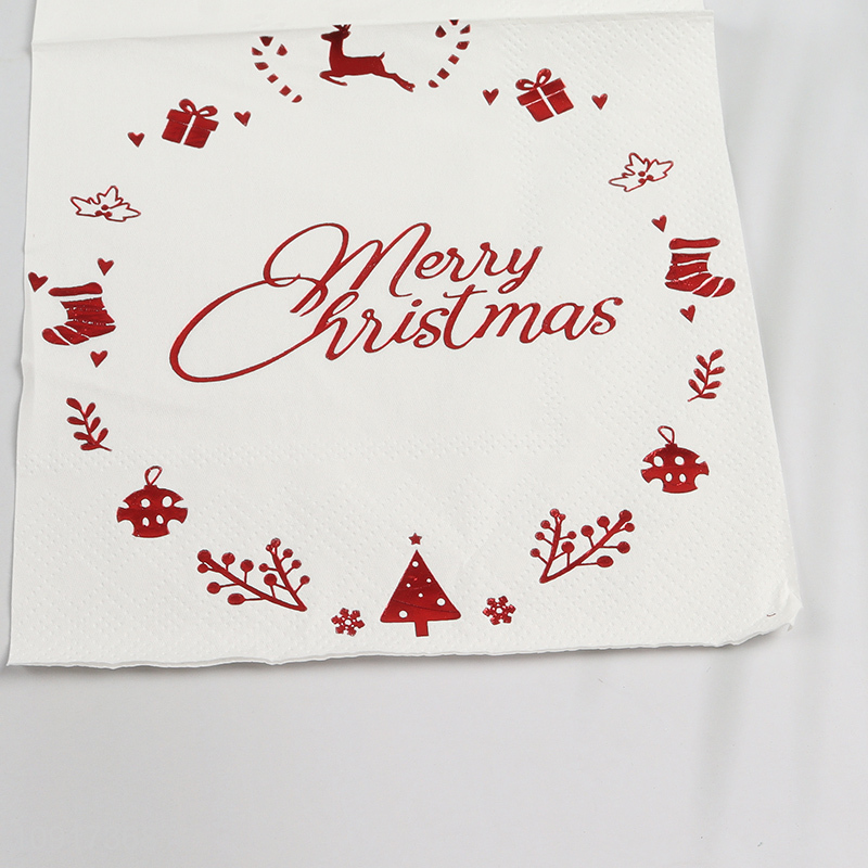 High Quality 20 Pieces Christmas Napkins Disposable Christmas Napkins Dinner Napkins