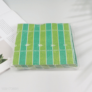 Factory Price 20 Pieces Football Napkins Disposable Paper Luncheon Dinner Napkins