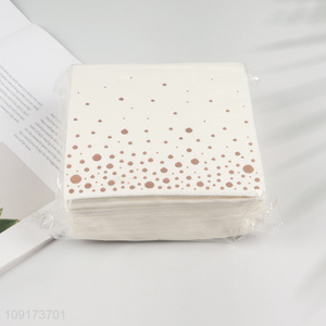 China Imports 50 Pieces Corktail Napkins Disposable Paper Napkins Polka Dot Napkins
