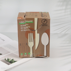 New Product 180 Pieces Plastic Cutlery Set With 60 forks, 60 Spoons & 60 Knives