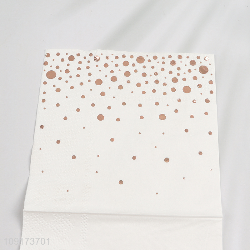 China Imports 50 Pieces Corktail Napkins Disposable Paper Napkins Polka Dot Napkins